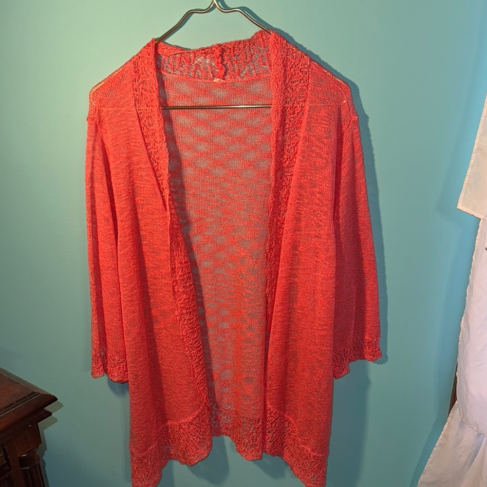 2X Lightweight Women's Coral Sweater